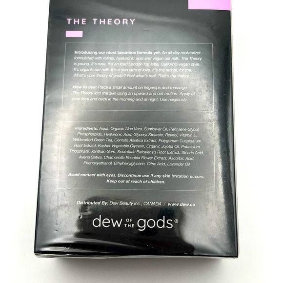 🆕 Dew of the Gods the Theory Retinol Creme Blend  Face Moisturizer Oat Milk - Picture 3 of 4